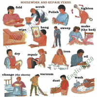 housework and repair verbs-200