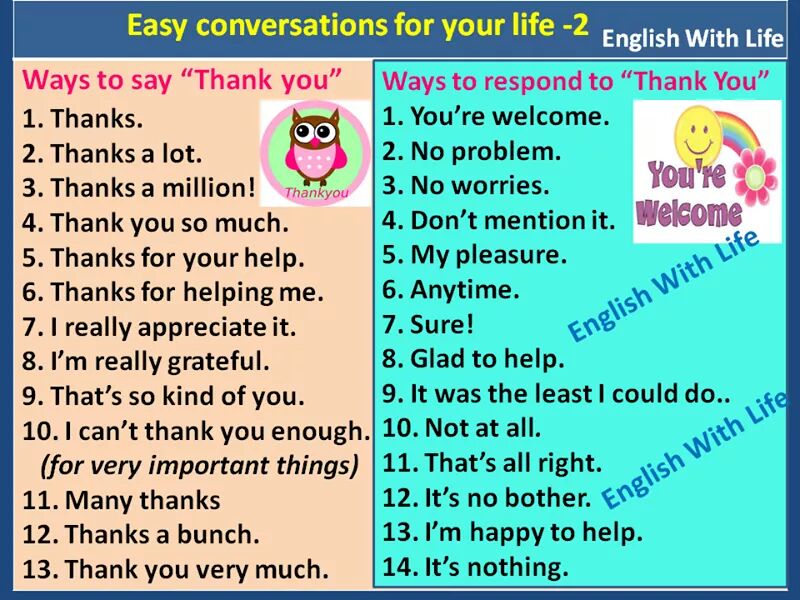 10 ways to reply thank you