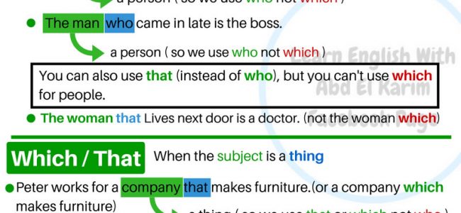 Relative Clauses | Vocabulary Home