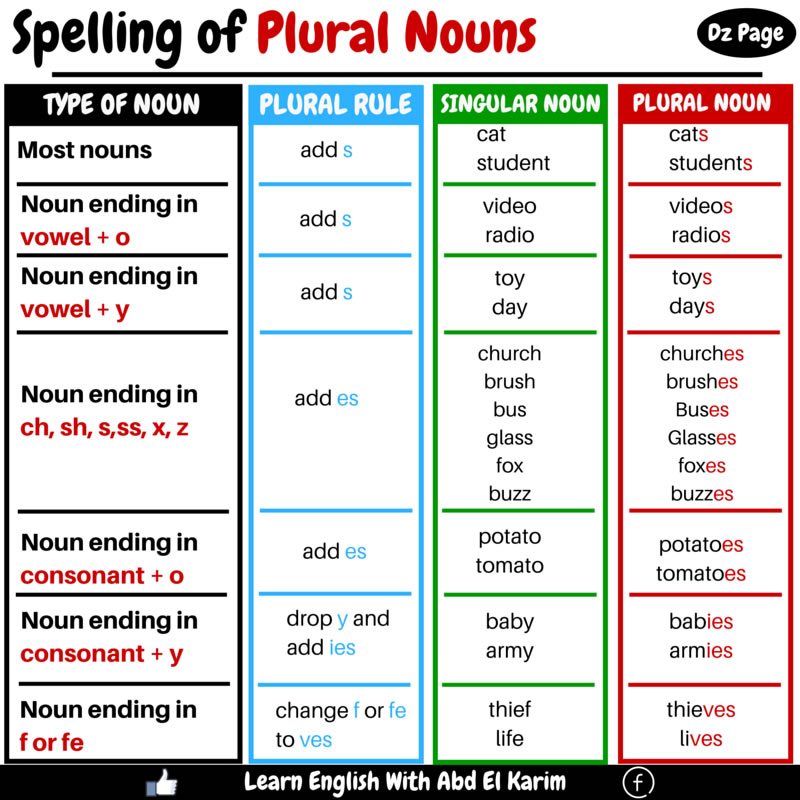 Plurals That Change Spelling Worksheets