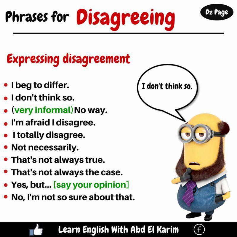 Different Ways To Say Disagree