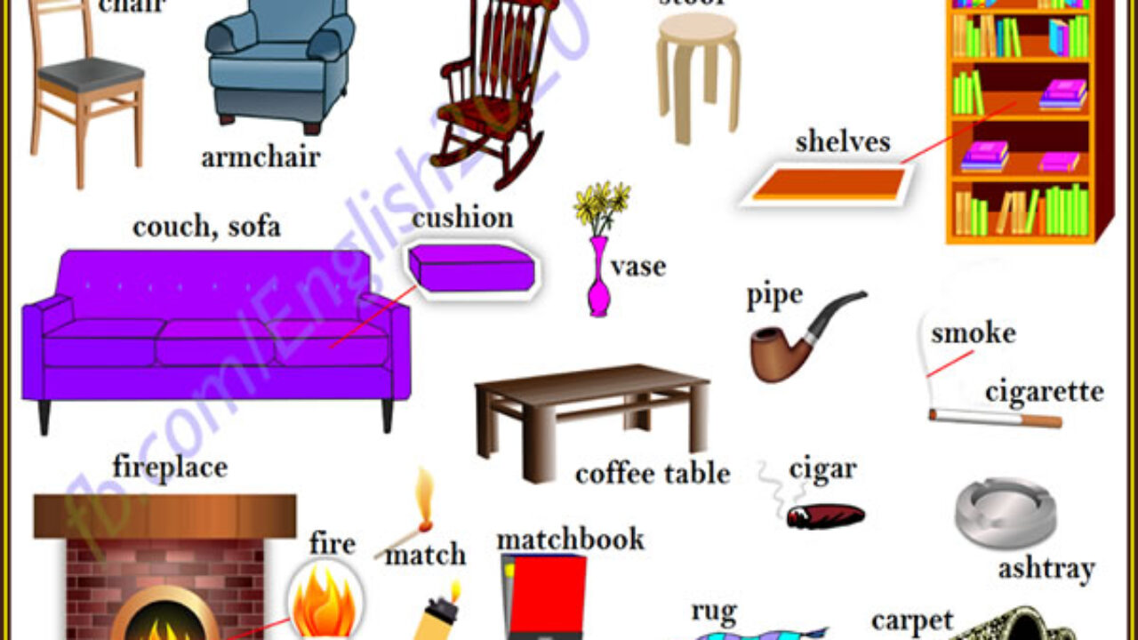 Living Room Vocabulary English Spanish Baci Living Room