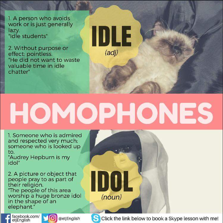 homophones-idle-and-idol
