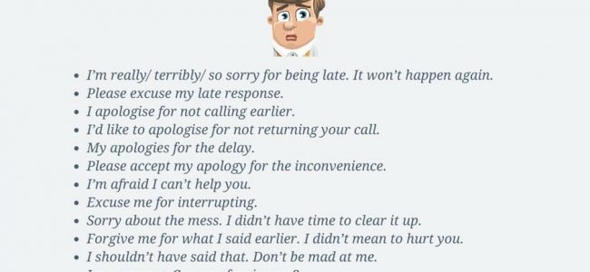 Other Ways To Say I'm Sorry